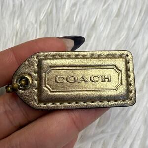1.5" y2k COACH Vintage Fob Bag Charm Hang tag Hangtag